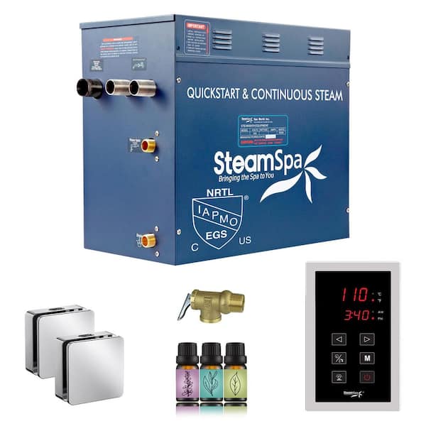 Oasis Series 10500-Watt Steam Generator with Continuous Steam Plus Easy Touch Pad in Polished Chrome