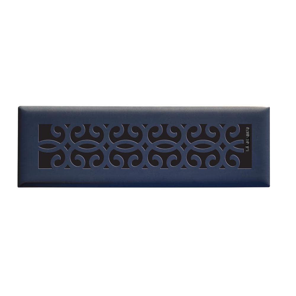 Classic Scroll 2 in. x 10 in. Steel Floor Register in Matte Black price history on PriceWatchPro