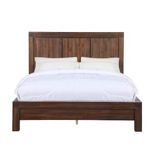 Meadow Medium Wood with All Solid Wood Construction Brick Brown Full Platform Bed