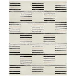 Booth Cream 5 ft. 3 in. x 7 ft. Striped Area Rug