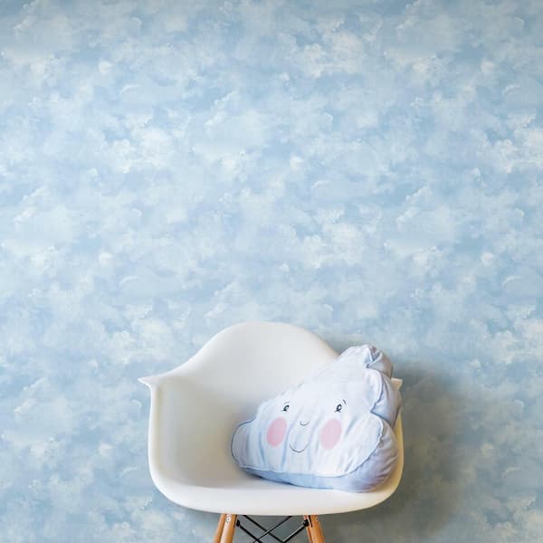 34 sq. ft. Atrium Clouds Premium Peel and Stick Wallpaper