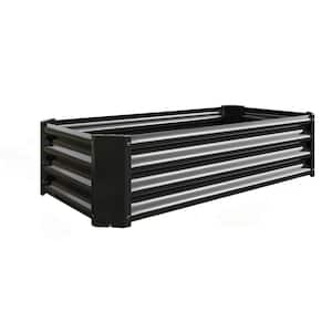 4 ft. x 2 ft. x 1 ft. Black Metal Raised Garden Bed Kit, Raised Bed Garden for Flower Planters, Vegetables, Herb
