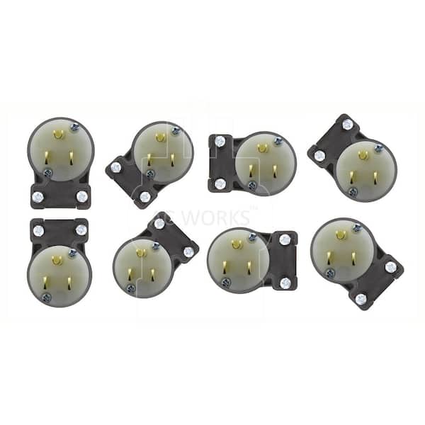 AC WORKS 15 Amp 125-Volt NEMA 5-15P 3-Prong All Angles Elbow