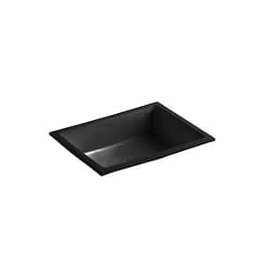 Verticyl 19-3/4 in. Rectangle Undermount Bathroom Sink in Black