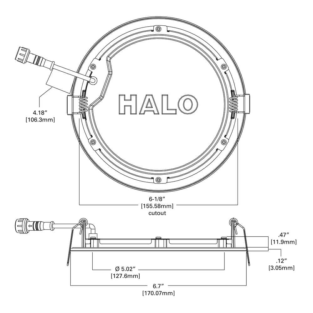 6-Inch White Ultra-Thin LED Round Downlight