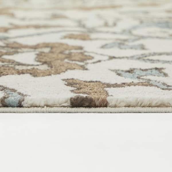 Lucania Rust/Blue/Cream 5 ft. x 7 ft. Area Rug