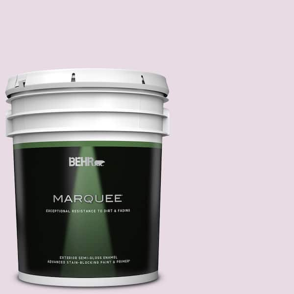 BEHR MARQUEE 5 gal. #M110-1 Twinkled Pink Semi-Gloss Enamel Exterior Paint & Primer