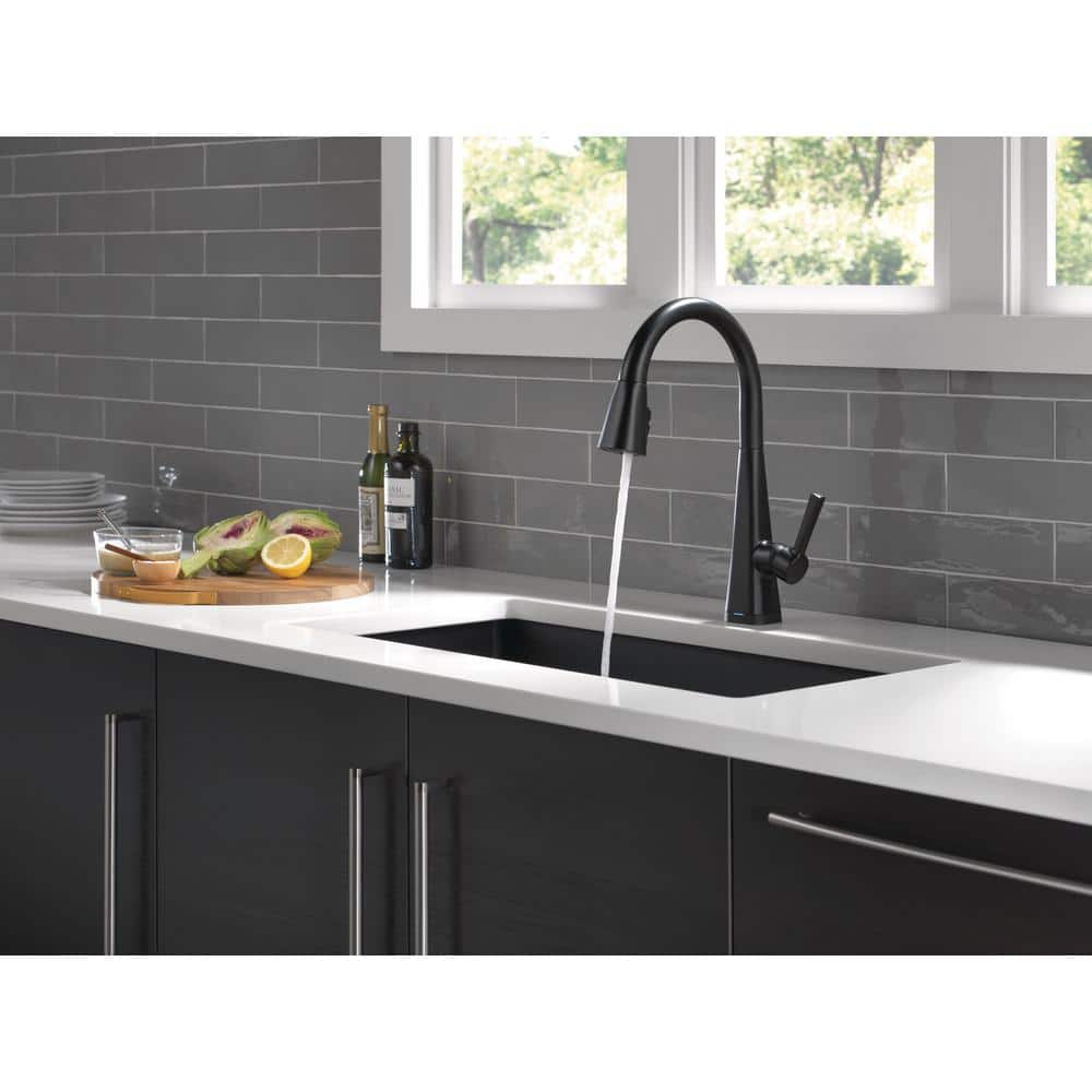 Matte Black Touch Kitchen Faucet with Pull-Down Sprayer