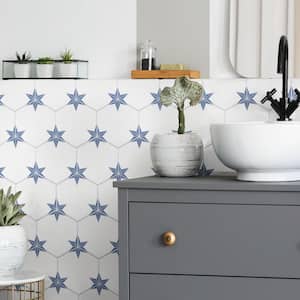 Stella Hex Azul 8-5/8 in. x 9-7/8 in. Porcelain Floor and Wall Tile (11.5 sq. ft./Case)