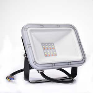 10-Watt 120-Degree Black Integrated LED Outdoor RGB Flood Light with Memory Function