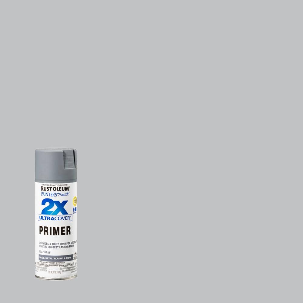 Rust-Oleum Painter's Touch 2X 12 oz. Flat Gray Primer General Purpose ...
