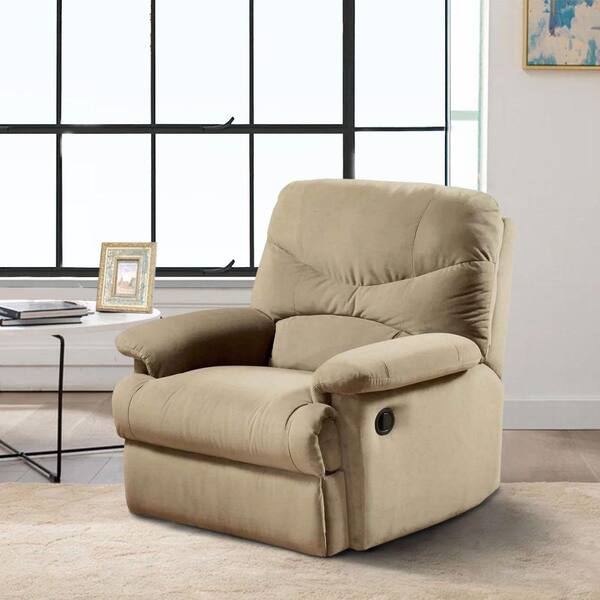 Duke Gray Chenille Manual Recliner Chair With Plush Cushions 005L