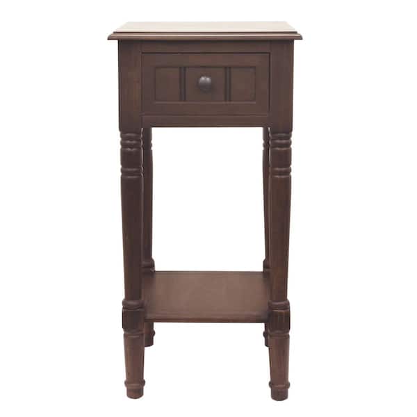 Decor Therapy Simplify Ash Brown 1-Drawer End Table