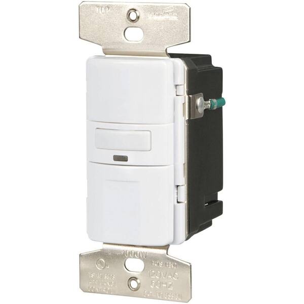 Eaton Motion-Activated Vacancy Sensor Wall Switch, White