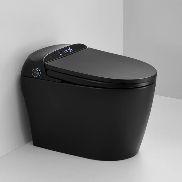 Boosicavelly Elongated Bidet Toilet 1.28 GPF Matte Black with Heated, Deodorizing, Soft Close