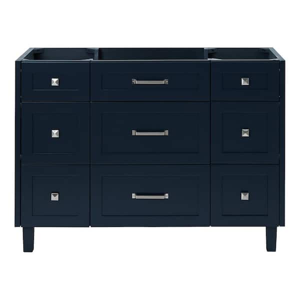 Monroe 48 in. W x 21.5 in. D x 34.5 in. H Bath Vanity Cabinet without Top in Midnight Blue