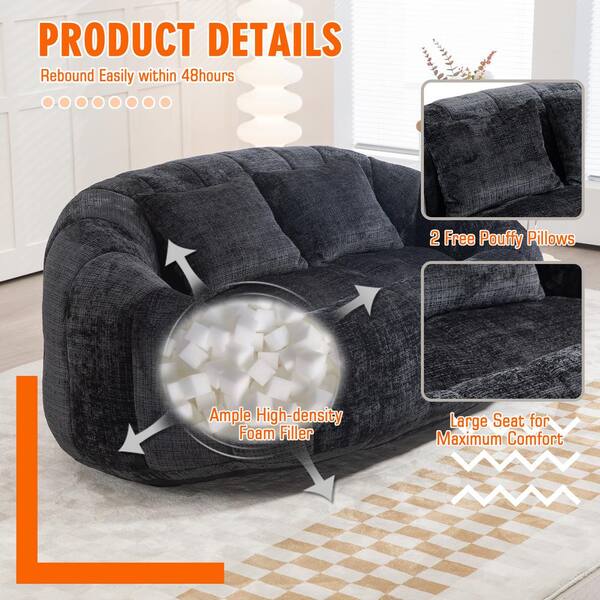 Black Faux Leather Hanging Armchair Sofa Headrest Bolster Cushion Pillow – SewGoodShop
