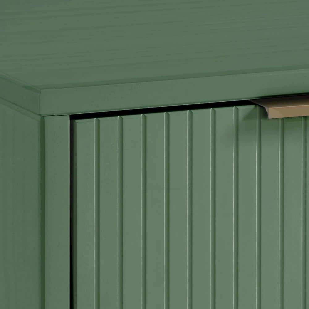 Granville Sage Green Modern 5-Drawer Chest with Metal Handles