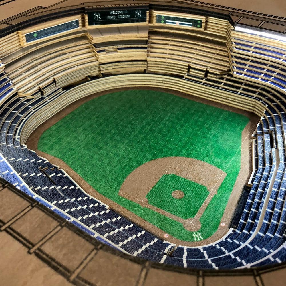 Yankee Stadium Lighted End Table