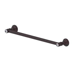 Carolina Crystal Collection 18 in. Wall Mounted Towel Bar in Antique Bronze