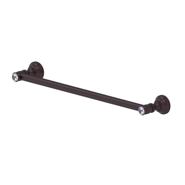 Allied Brass Carolina Crystal Collection 18 in. Wall Mounted Towel Bar in Antique Bronze