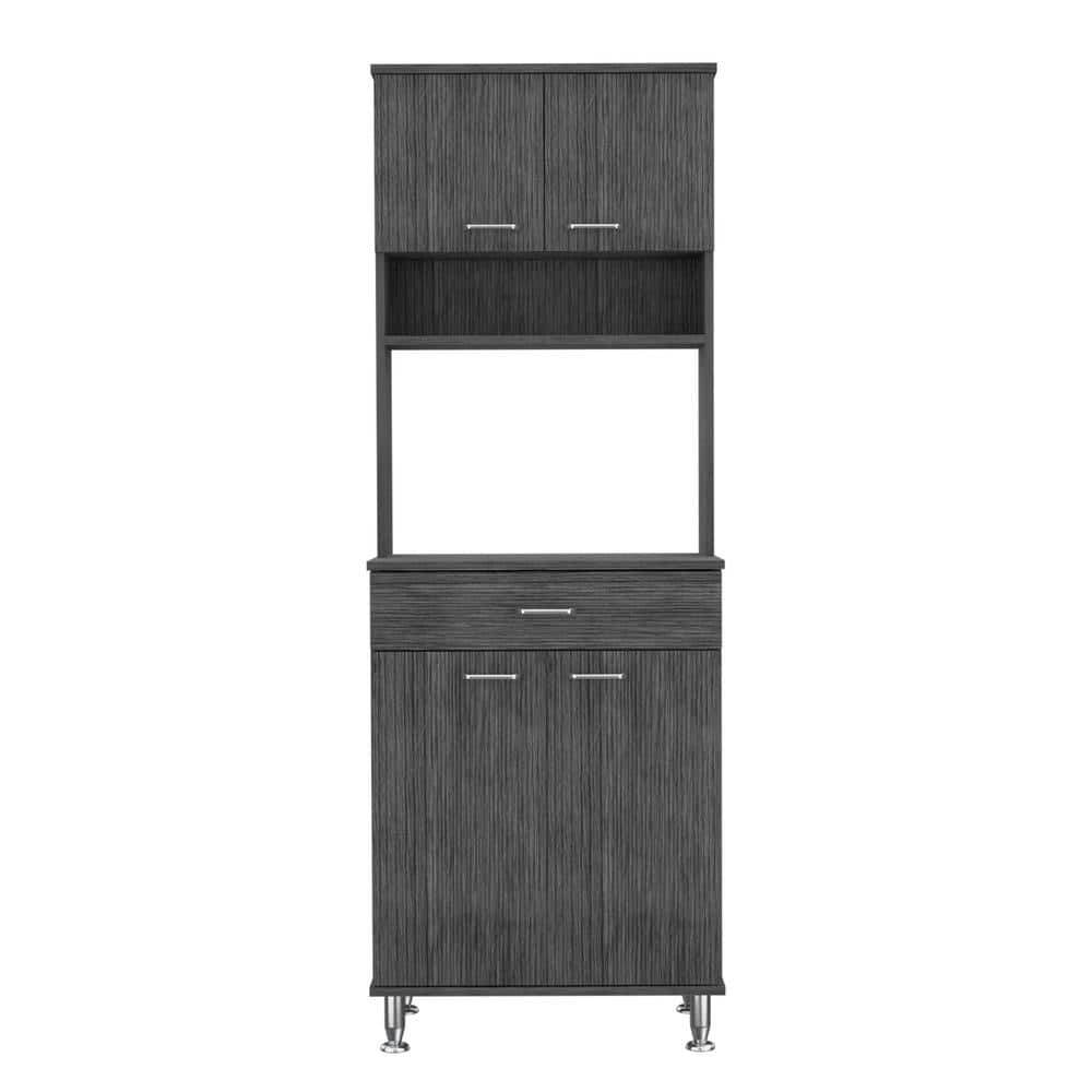 23.6 in. W x 13.7 in. D x 66.5 in. H 2 Double Door Smokey Gray Linen Cabine