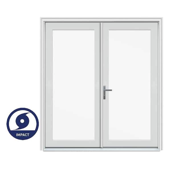 JELD-WEN 72 in. x 80 in. F4500 Left-Hand/Inswing Primed Fiberglass