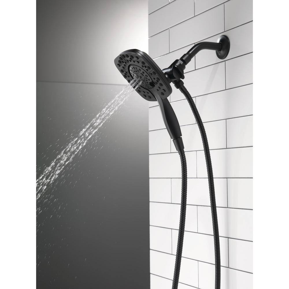 Matte Black Dual Shower Head with Handheld Spray