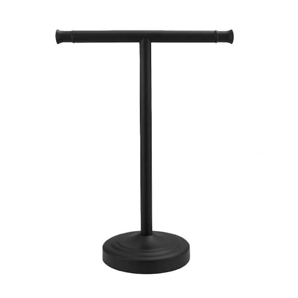 13 in. H x 10.5 in. L Freestanding Stainless Steel Towel Bar in Black, T-Shape Towel Rack, Towel Stand, Towel Holder