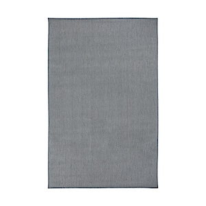 Blue 8 ft. x 10 ft. Bahama Contemporary Solid Indoor/Outdoor Area Rug