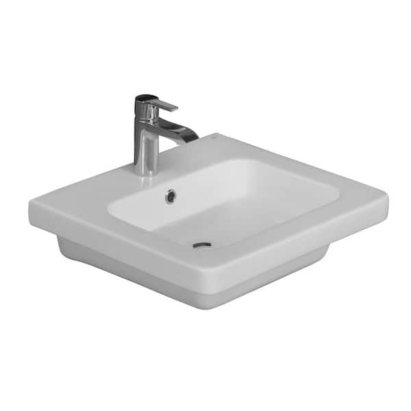 Barclay Products Resort 500 Wall-Hung Sink in White with 4 in. Centerset Faucet Holes