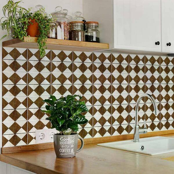 Brown R152 6 in. x 6 in. Vinyl Peel and Stick Tile (24 Tiles, 6 sq. ft. /pack)
