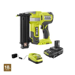 ONE+ 18V Cordless 18-Gauge Brad Nailer Kit with 2.0 Ah Compact Battery and Charger