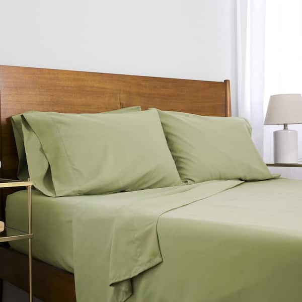 SOUTHSHORE FINE LINENS Deep Pocket 6-Piece Green Microfiber Queen Sheet Set