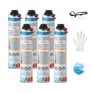 AG930 25.36 oz. Insulation Spray Foam Sealant, Thermal and Sound Insulation, Self Expanding Polyurethane Foam (6-Pack)