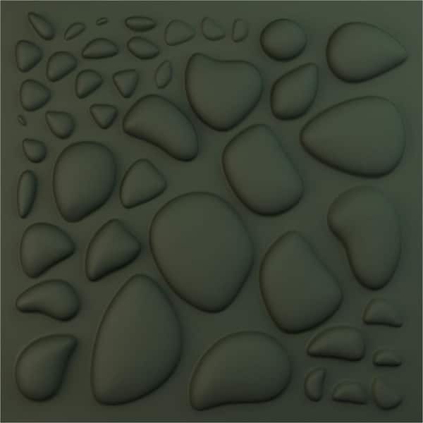 Ekena Millwork 19-5/8-in W x 19-5/8-in H Shale EnduraWall Decorative 3D Wall Panel Satin Hunt Club Green