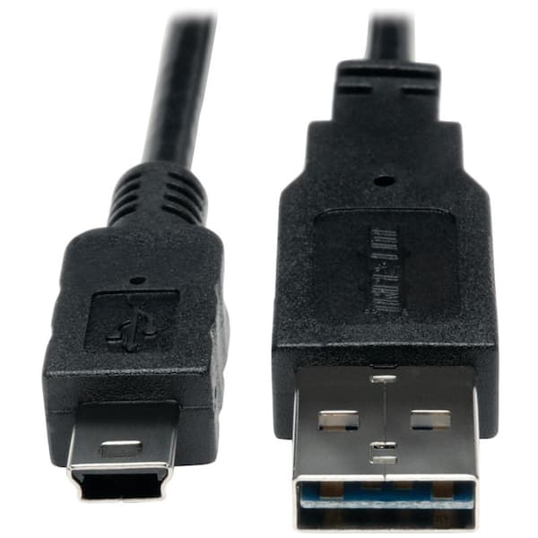 Krydderi Effektiv Frisør Tripp Lite 3 ft. A-Male to Mini B-Male Reversible USB 2.0 Cable UR030-003 -  The Home Depot