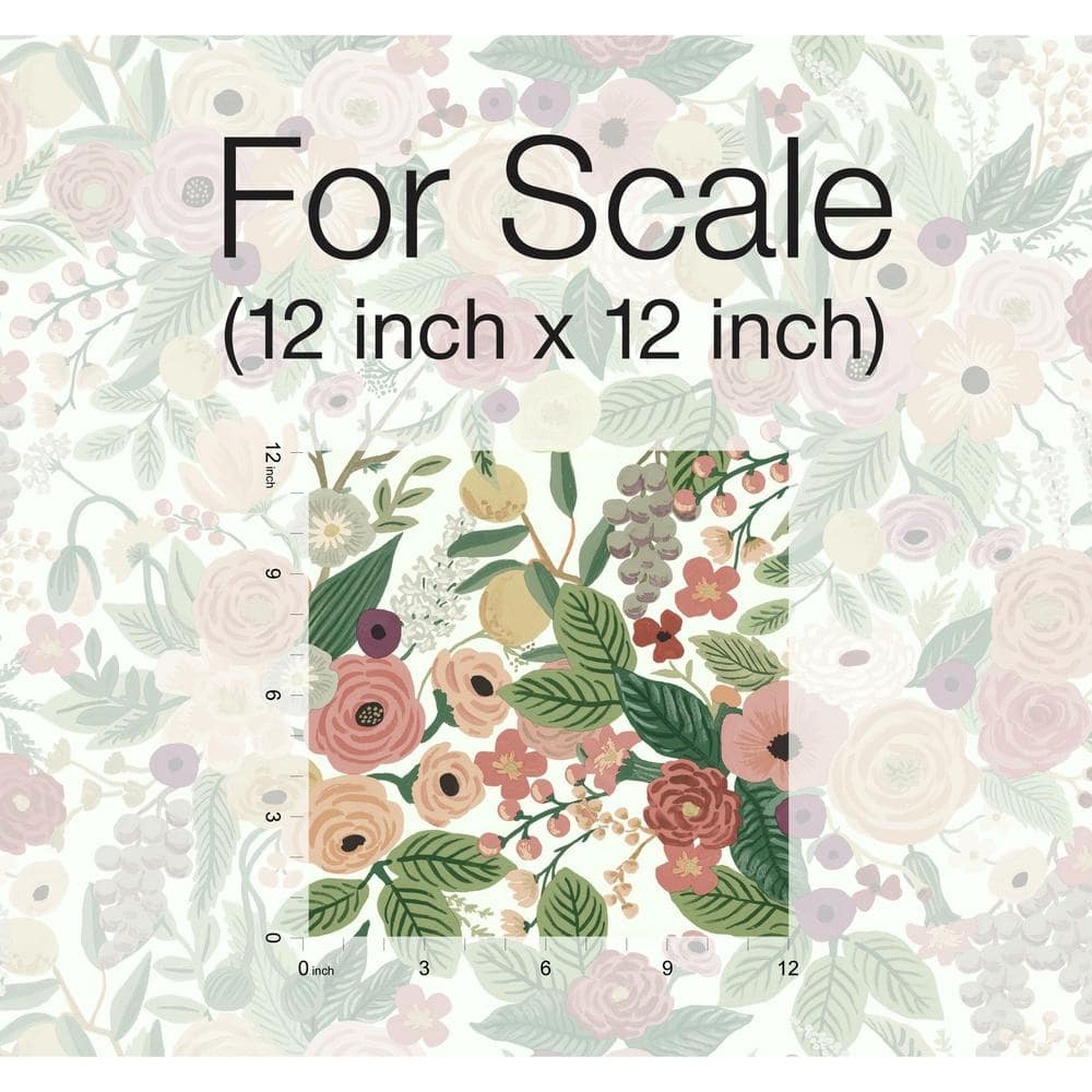 Floral Garden Party Self-Adhesive Peel and Stick Wallpaper Roll