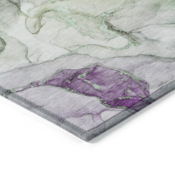 Green 9 ft. x 12 ft. Chantille Machine Washable Indoor/Outdoor Geometric ACN500 Area Rug