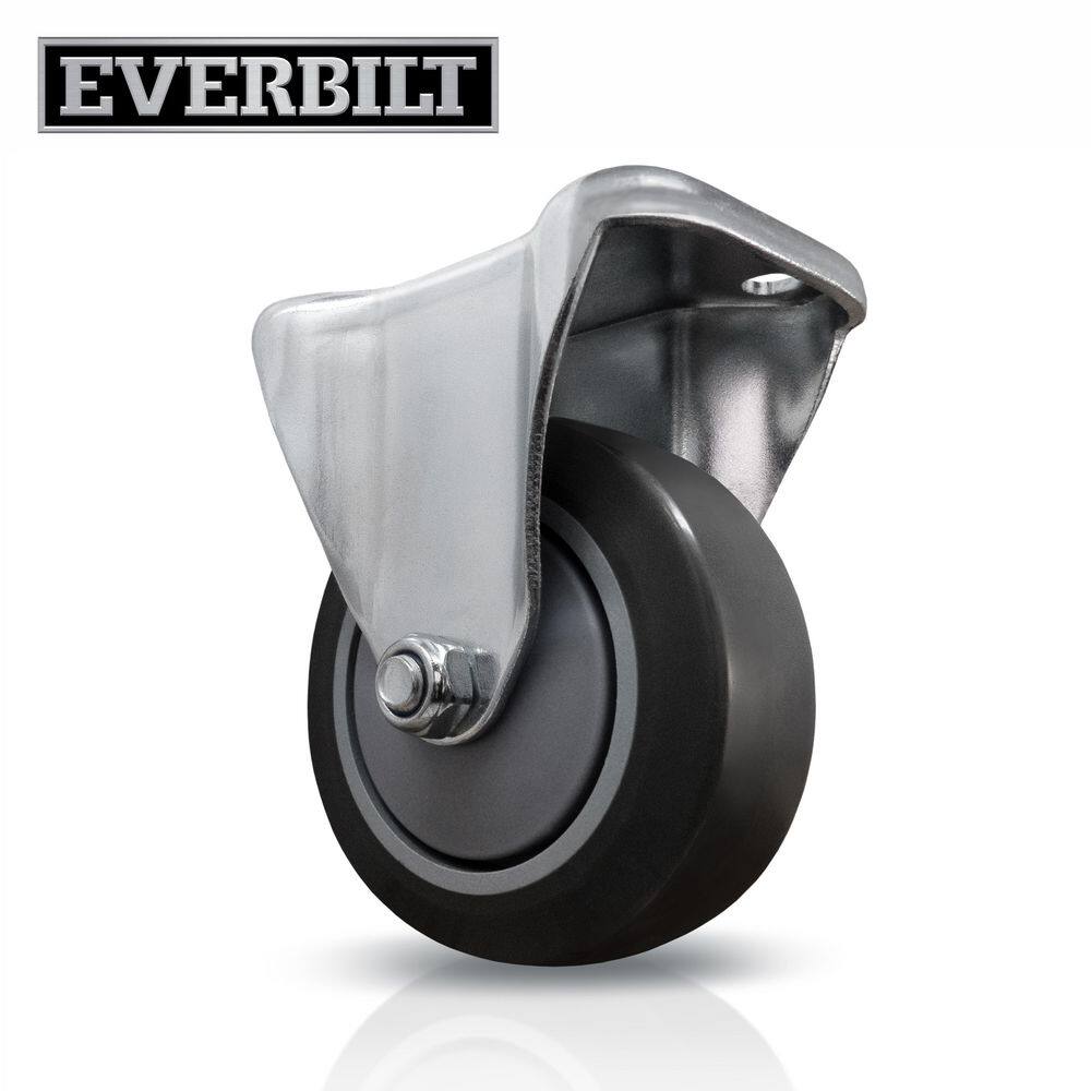 Casterhq All Steel Swivel Plate Caster Wheels W/ Brakes Locking, PK4 3ISCSO4TL
