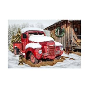 Unframed Home Celebrate Life Gallery 'Christmas Rust In The Snow' Photography Wall Art 22 in. x 32 in.