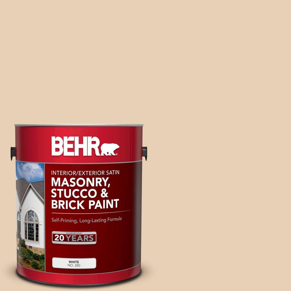 1 gal. #S290-2 White Bean Hummus Satin Interior/Exterior Masonry, Stucco and Brick Paint price history on PriceWatchPro