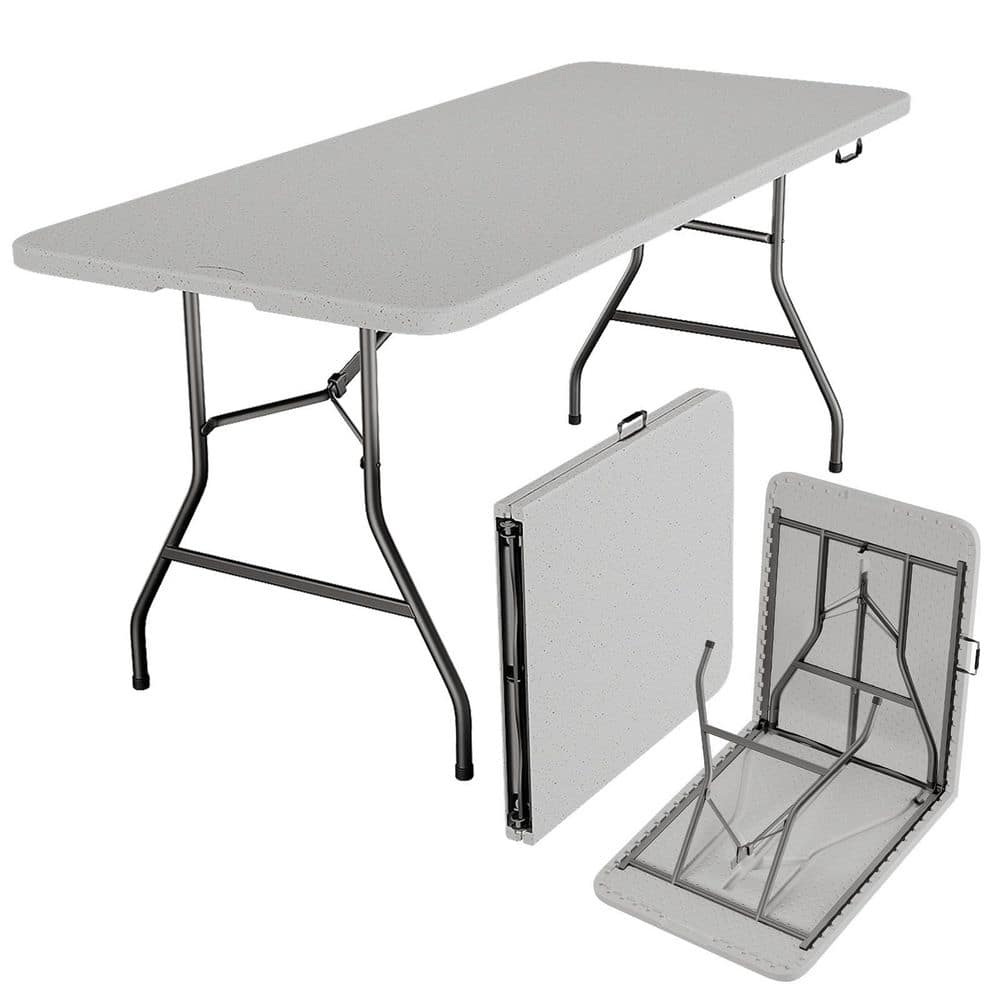 Decksplore Large Rectangle Plastic Outdoor Dining Picnic Table