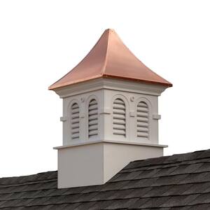 Smithsonian Columbia 30 in. x 30 in. x 51 in. Vinyl Cupola with Copper Roof
