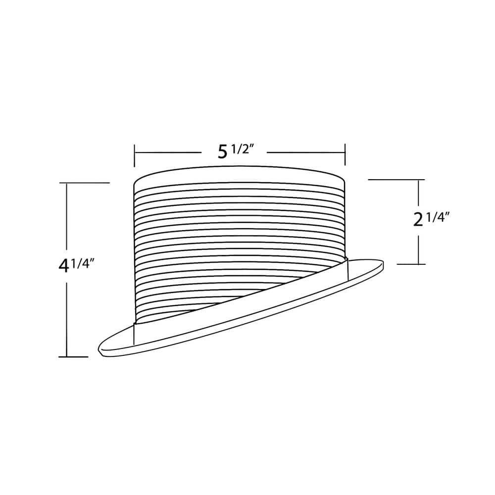6-Inch White and Black Decorative Recessed Trim