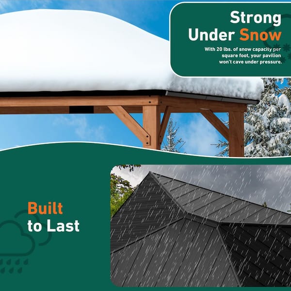 COVERED OUTDOOR OUTDOOR LIVING SPACES Ultra Series Wood Gazebo 12