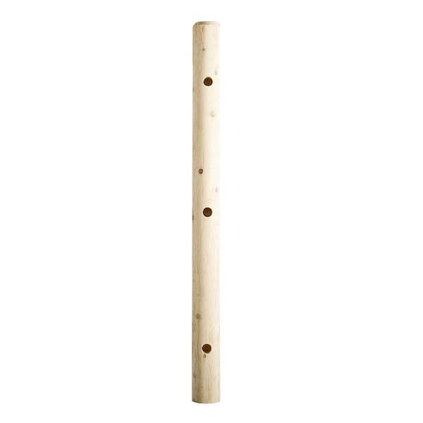 4 1 2 In X 4 1 2 In X 9 Ft Cedar Round Fence End Post FPRE45 The   White Cedar Wood Fence Posts Fpre45 64 600 