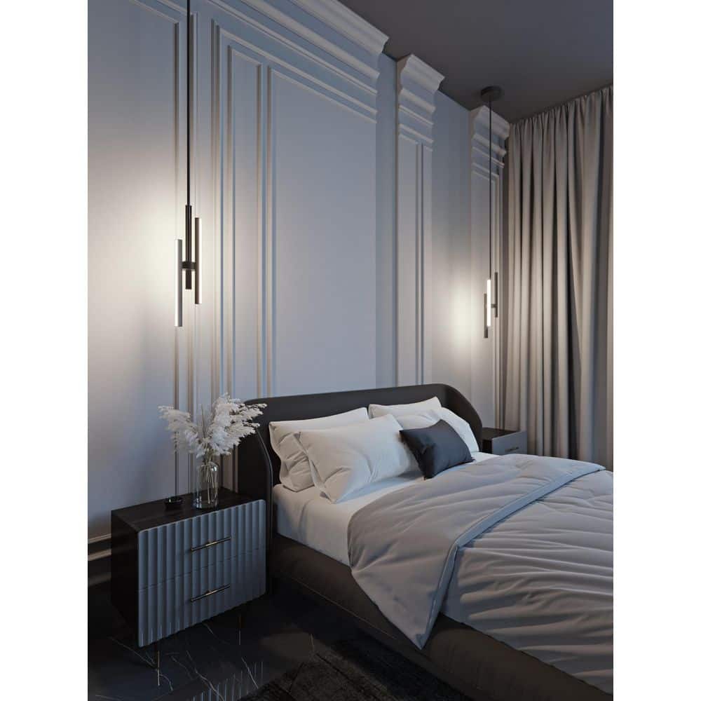 Indra Sleek Black Aluminum Mini LED Pendant for Indoor/Outdoor