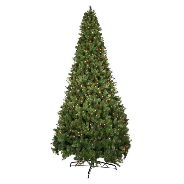 Home Accents Holiday - 12 ft. Noble Fir Quick-Set Artificial Christmas Tree with 1450 Clear Lights