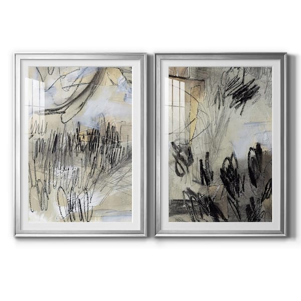 Wexford Home Masked Notes III by Wexford Homes 2 Pieces Framed Abstract Paper Art Print 26.5 in. x 36.5 in.
